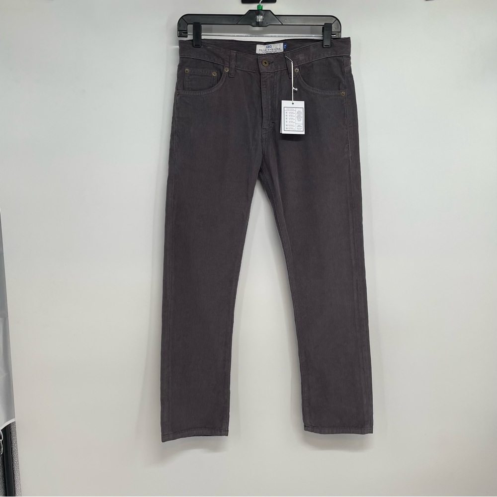MWT Peter Manning Pants Mens W29xL26 Brown Corduroy Straight Leg Chinos New